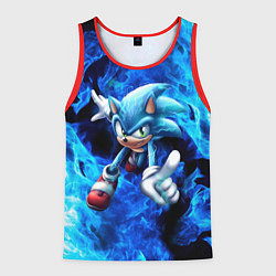 Мужская майка без рукавов Blue Sonic