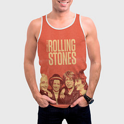 Майка-безрукавка мужская The Rolling Stones, цвет: 3D-белый — фото 2