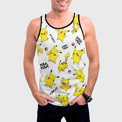 Майка-безрукавка мужская ПИКАЧУ, цвет: 3D-черный — фото 2