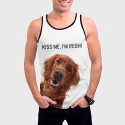 Майка-безрукавка мужская Ирландский сеттер, цвет: 3D-черный — фото 2