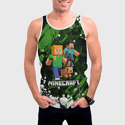 Майка-безрукавка мужская Minecraft Майнкрафт, цвет: 3D-белый — фото 2