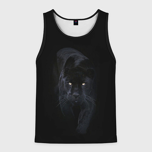 Мужская майка без рукавов Пантера / 3D-Черный – фото 1