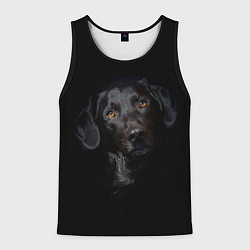 Майка-безрукавка мужская Пес, цвет: 3D-черный