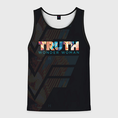 Мужская майка без рукавов Wonder Woman Truth / 3D-Черный – фото 1