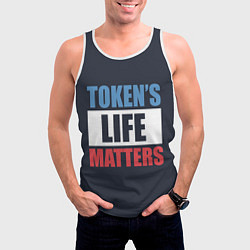 Майка-безрукавка мужская TOKENS LIFE MATTERS, цвет: 3D-белый — фото 2