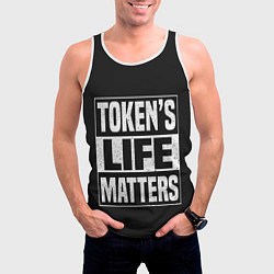 Майка-безрукавка мужская TOKENS LIFE MATTERS, цвет: 3D-белый — фото 2