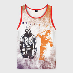 Майка-безрукавка мужская Half life attack, цвет: 3D-красный