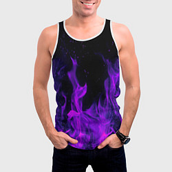 Майка-безрукавка мужская ФИОЛЕТОВЫЙ ОГОНЬ, цвет: 3D-белый — фото 2