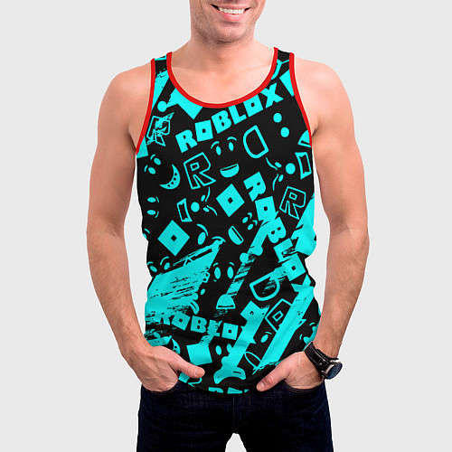 Мужская майка без рукавов Roblox / 3D-Красный – фото 3