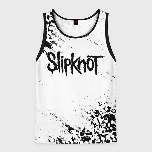 Мужская майка без рукавов SLIPKNOT / 3D-Черный – фото 1