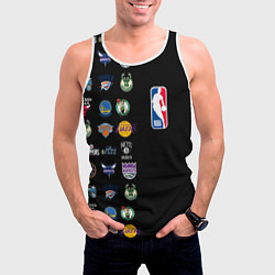 Майка-безрукавка мужская NBA Team Logos 2, цвет: 3D-белый — фото 2