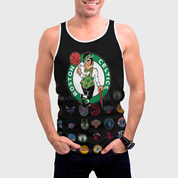 Майка-безрукавка мужская Boston Celtics 1, цвет: 3D-белый — фото 2
