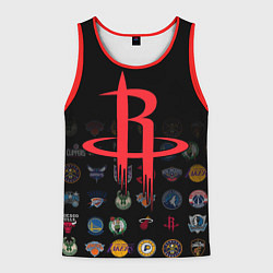 Майка-безрукавка мужская Houston Rockets 2, цвет: 3D-красный