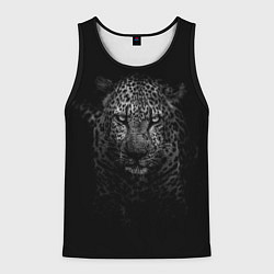 Майка-безрукавка мужская Леопард, цвет: 3D-черный