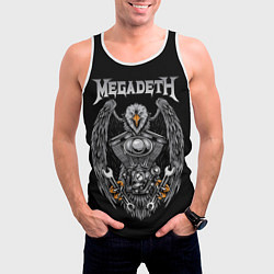 Майка-безрукавка мужская Megadeth, цвет: 3D-белый — фото 2