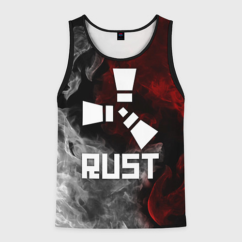 Мужская майка без рукавов RUST / 3D-Черный – фото 1