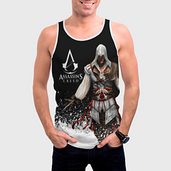 Майка-безрукавка мужская Assassin’s Creed 04, цвет: 3D-белый — фото 2