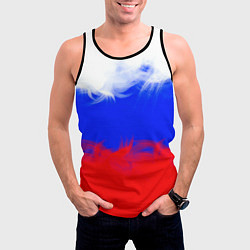 Майка-безрукавка мужская Россия, цвет: 3D-черный — фото 2