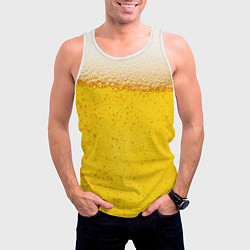Майка-безрукавка мужская Пиво, цвет: 3D-белый — фото 2
