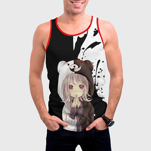 Мужская майка без рукавов Danganropa / 3D-Красный – фото 3