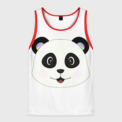 Майка-безрукавка мужская Panda, цвет: 3D-красный