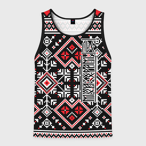 Мужская майка без рукавов Лес мой храм / 3D-Черный – фото 1