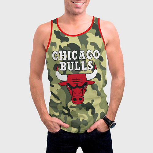 Мужская майка без рукавов CHICAGO BULLS / 3D-Красный – фото 3