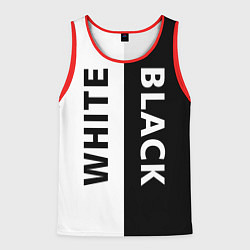 Майка-безрукавка мужская BLACK & WHITE, цвет: 3D-красный