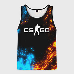 Майка-безрукавка мужская CS GO, цвет: 3D-черный