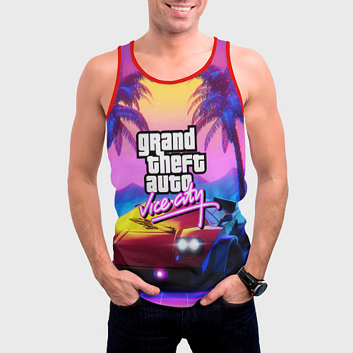 Мужская майка без рукавов GTA 2020 / 3D-Красный – фото 3