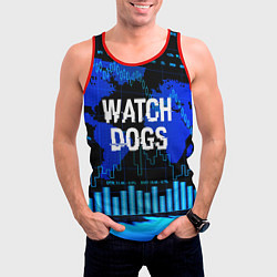 Майка-безрукавка мужская Watch Dogs, цвет: 3D-красный — фото 2