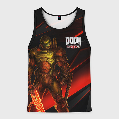 Мужская майка без рукавов DOOM ETERNAL / 3D-Черный – фото 1