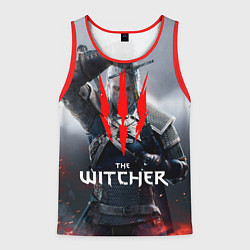 Майка-безрукавка мужская The Witcher, цвет: 3D-красный