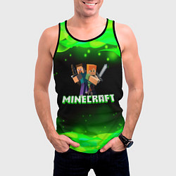 Майка-безрукавка мужская Minecraft 1, цвет: 3D-черный — фото 2