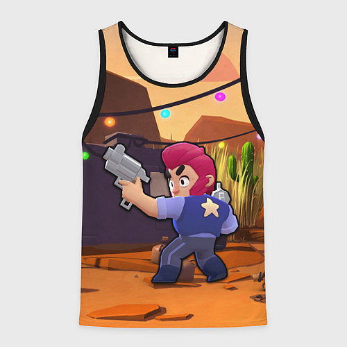 Мужская майка без рукавов Brawl Stars Colt / 3D-Черный – фото 1