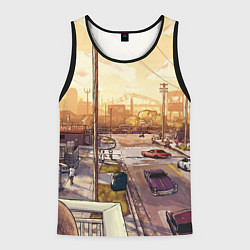 Майка-безрукавка мужская GTA San Andreas, цвет: 3D-черный