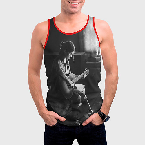 Мужская майка без рукавов THE LAST OF US PART 2 ЭЛЛИ / 3D-Красный – фото 3