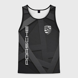 Майка-безрукавка мужская PORSCHE, цвет: 3D-черный