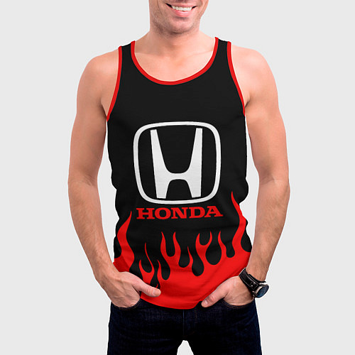 Мужская майка без рукавов HONDA / 3D-Красный – фото 3