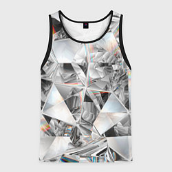 Майка-безрукавка мужская Зеркальный калейдоскоп, цвет: 3D-черный