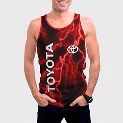 Майка-безрукавка мужская TOYOTA, цвет: 3D-красный — фото 2