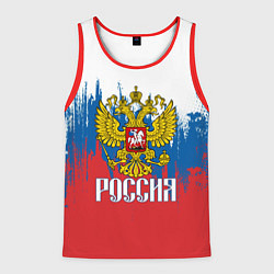 Мужская майка без рукавов РОССИЯ ТРИКОЛОР