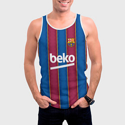 Майка-безрукавка мужская FC Barcelona 2021, цвет: 3D-белый — фото 2