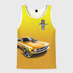 Майка-безрукавка мужская Ford mustang - motorsport, цвет: 3D-белый