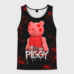 Майка-безрукавка мужская Roblox Piggy, цвет: 3D-черный