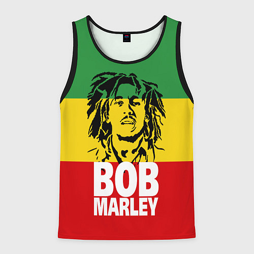 Мужская майка без рукавов Bob Marley / 3D-Черный – фото 1