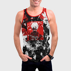 Майка-безрукавка мужская Кен канеки, цвет: 3D-красный — фото 2