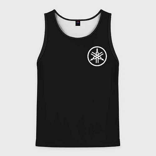 Мужская майка без рукавов Yamaha на спине / 3D-Черный – фото 1