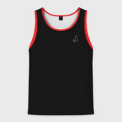 Майка-безрукавка мужская Минимализм котик, цвет: 3D-красный