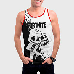 Майка-безрукавка мужская FORTNITE MARSHMELLO, цвет: 3D-красный — фото 2